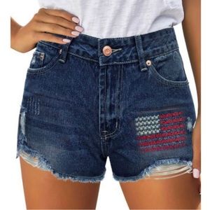 NWT Old Navy American Flag short size 16